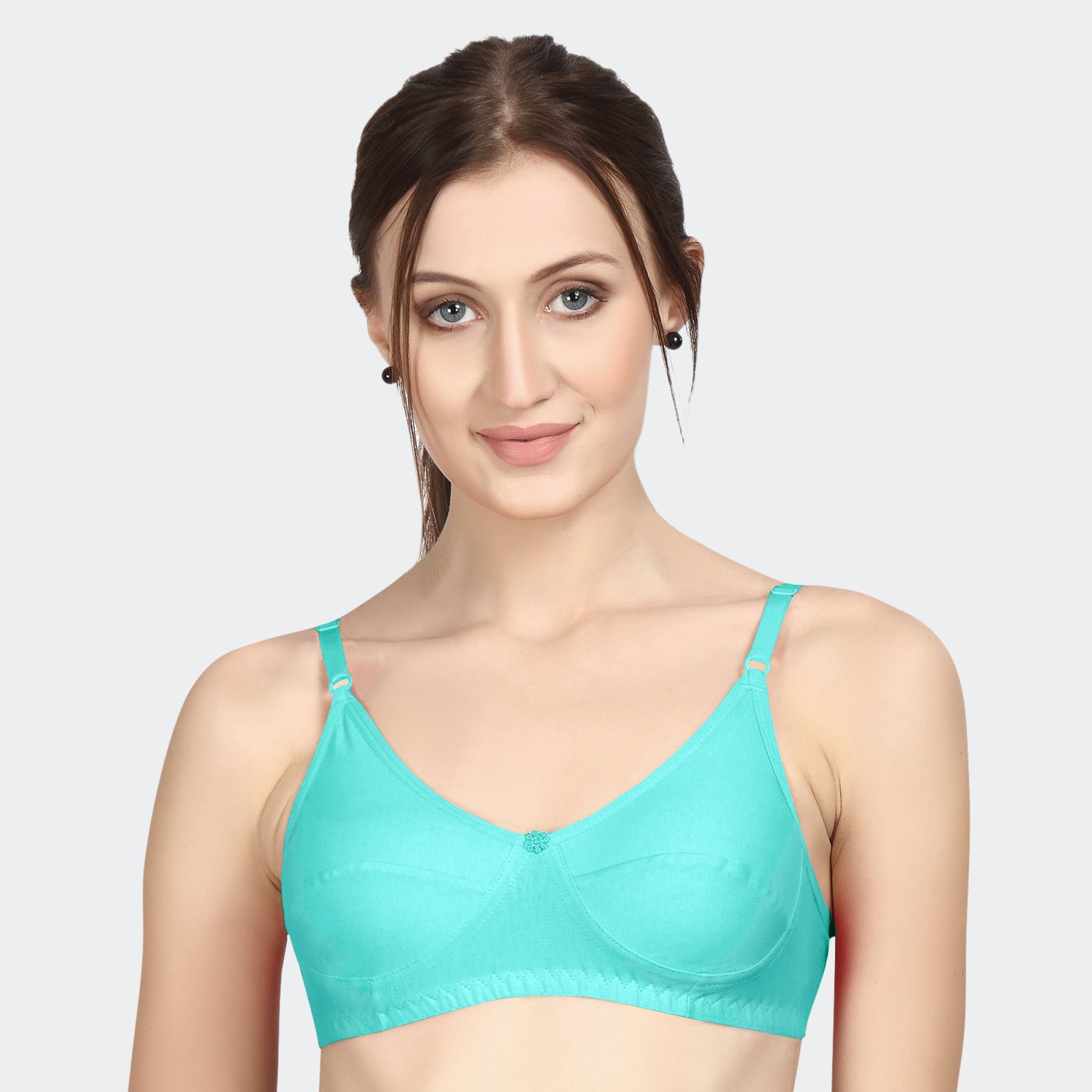 PRITHVI INNER WEARS Prency bra Pack Of 2 Color M.BLUE And WINE