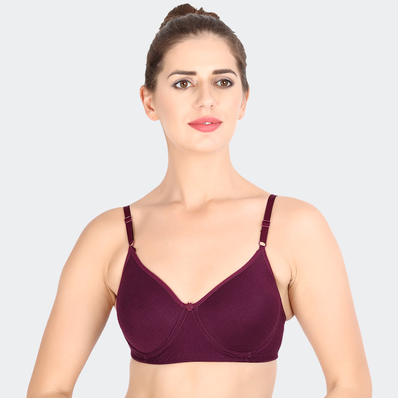 Buy Fynfo Prithvi Ayathi Pad Softened Shoulder Strap with Adjustment  Everyday Cotton Bra for Women Pack of 2 (90 cm) Online In India At  Discounted Prices
